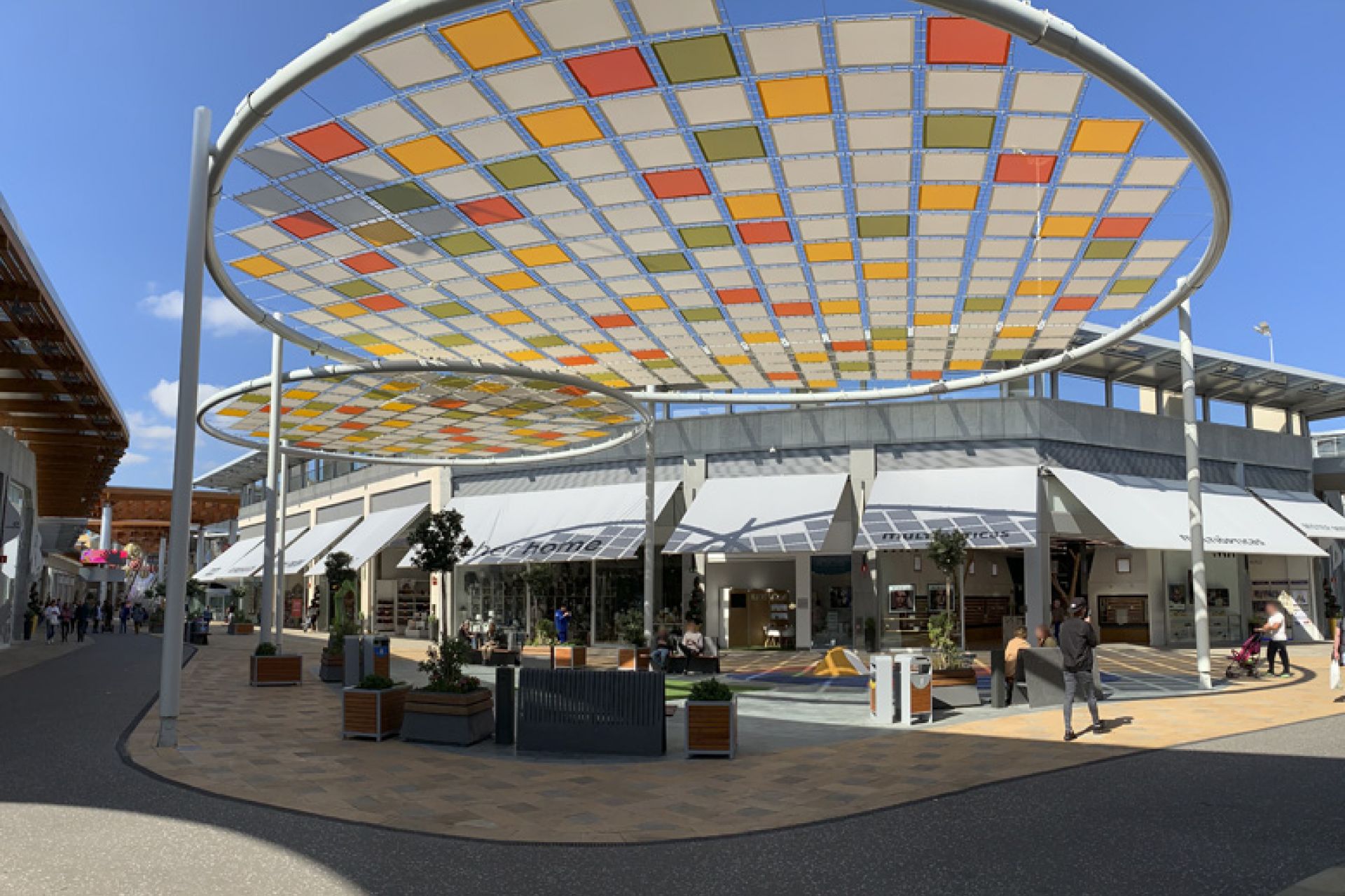 Estrutura tensionada no Alisios Shopping Center